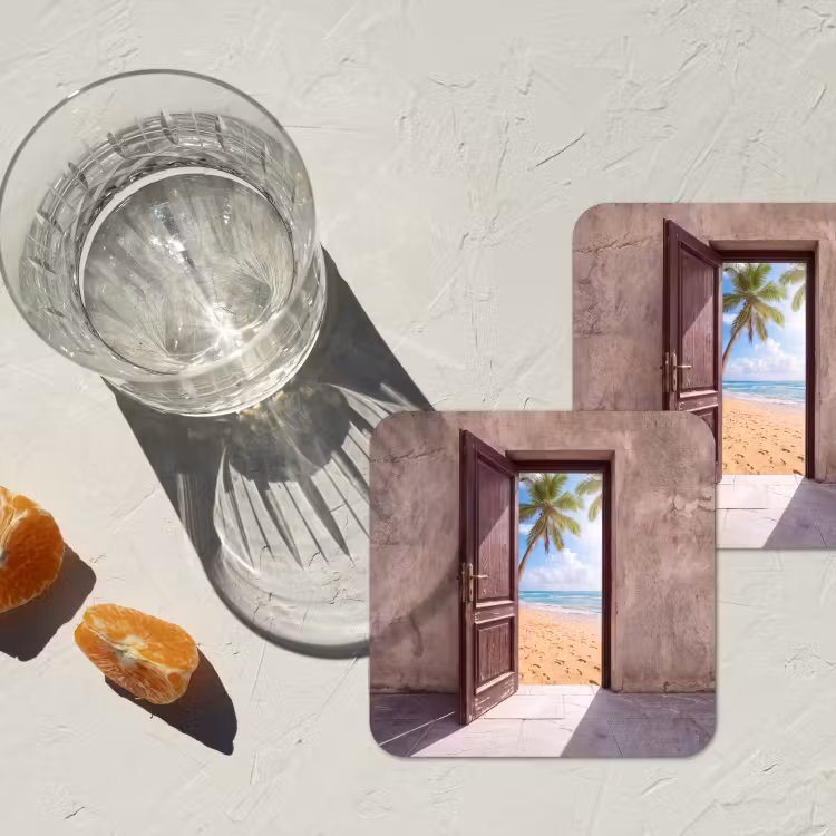 Onderzetter - Deur - Zee - Zomer — 2