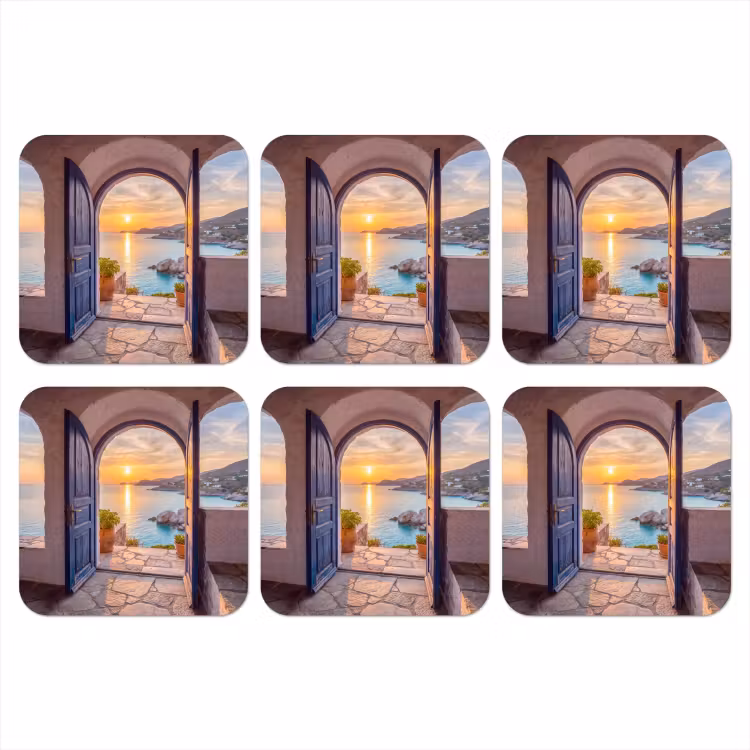 Onderzetter - Open deur - Zee — 1