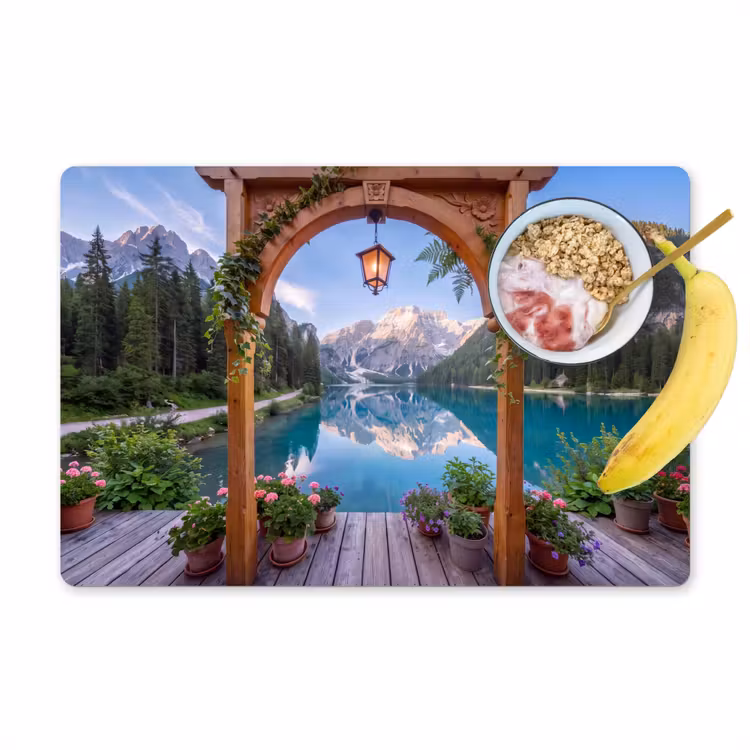 Placemat - 6 stuks - Meer - Bergen - Natuur — 1