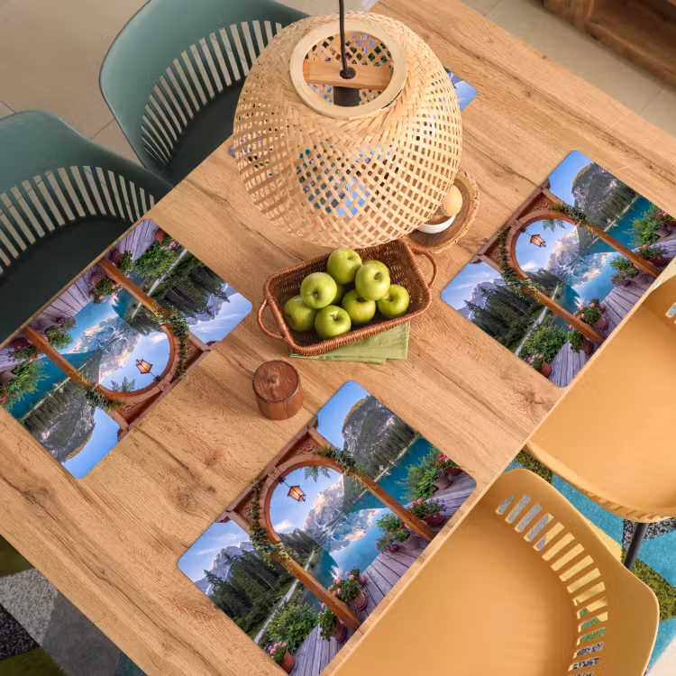 Placemat - 6 stuks - Meer - Bergen - Natuur — 4