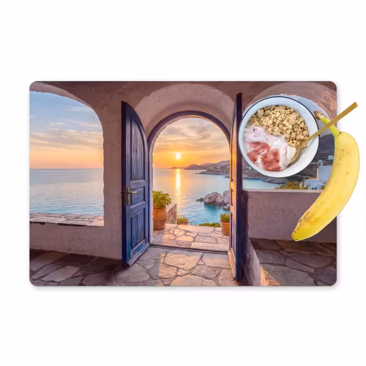 Placemat - 6 stuks - Open deur - Zee — 1