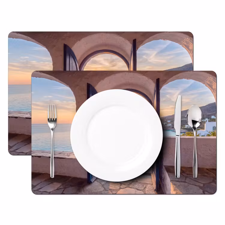 Placemat - 6 stuks - Open deur - Zee — 2