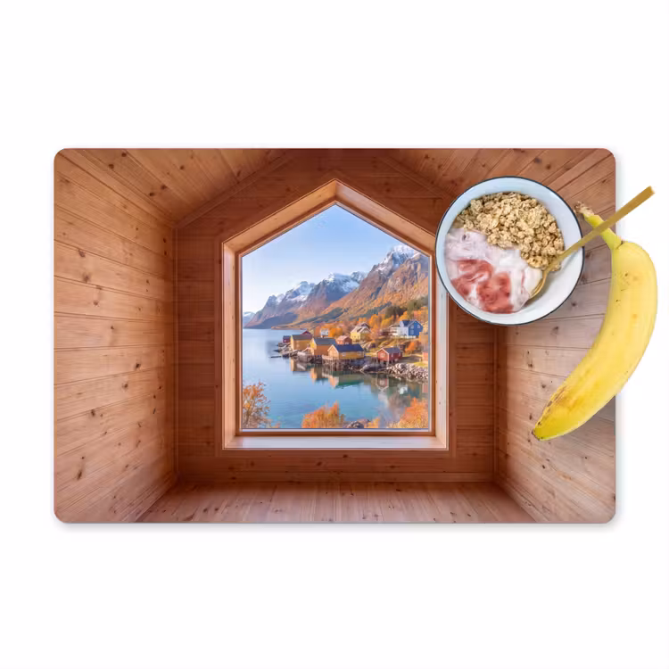 Placemat - 6 stuks - Uitzicht - Fjord - Herfst — 1