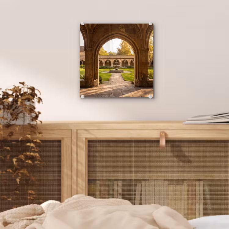 Glas schilderij - Architectuur - Tuin - Fontein — 5
