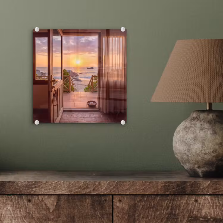 Glas schilderij - Strand - Zonsondergang - Natuur — 4
