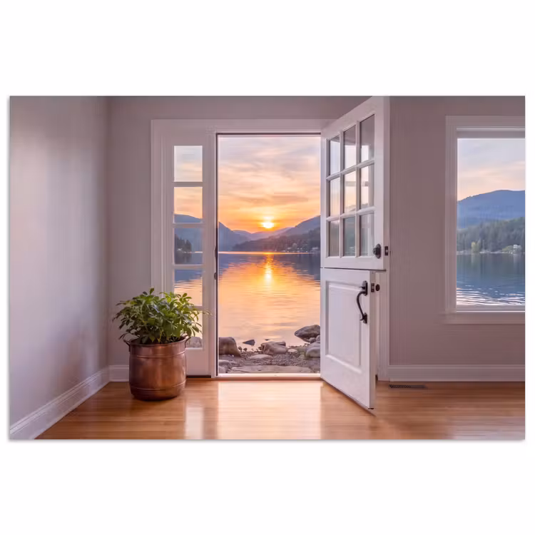 Poster - Meer - Zonsondergang - Natuur — 1