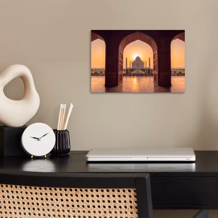 Poster - Monument - Zonsondergang - Goud — 2