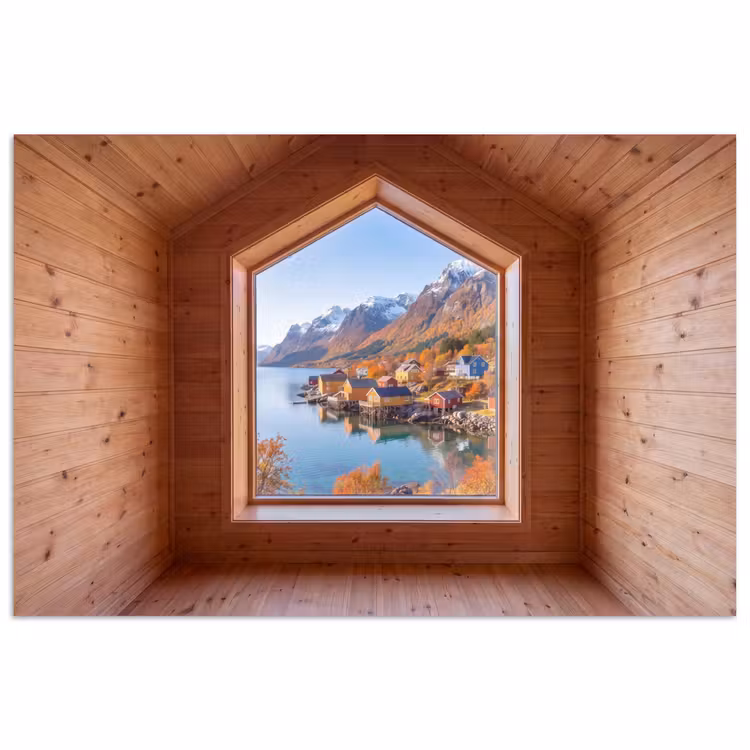 Poster - Uitzicht - Fjord - Herfst — 1