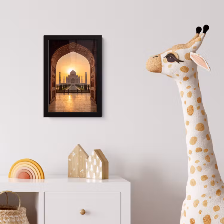 Poster met lijst - Monument - Zonsondergang - Goud — 5