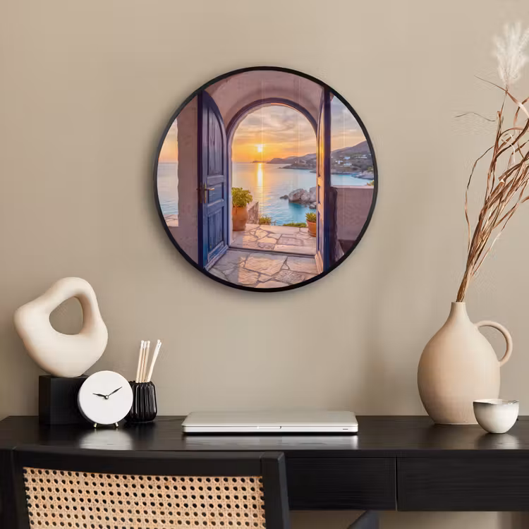 Ronde fotolijst - Open deur - Zee — 3