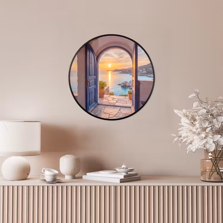 Ronde fotolijst - Open deur - Zee — 5