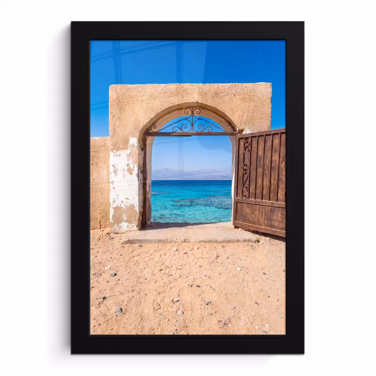 Poster met lijst - Poort - Zee - Natuur — 1