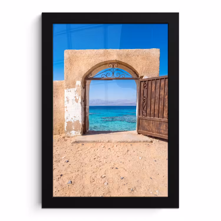Poster met lijst - Poort - Zee - Natuur — 1