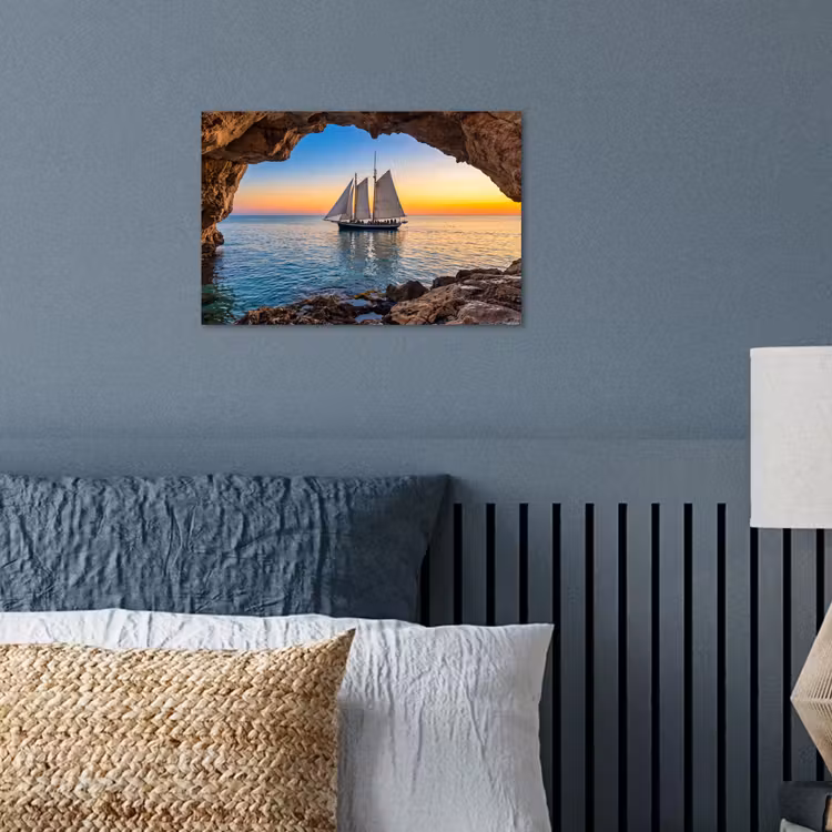 Poster - Zeilboot - Zonsondergang - Zee — 3