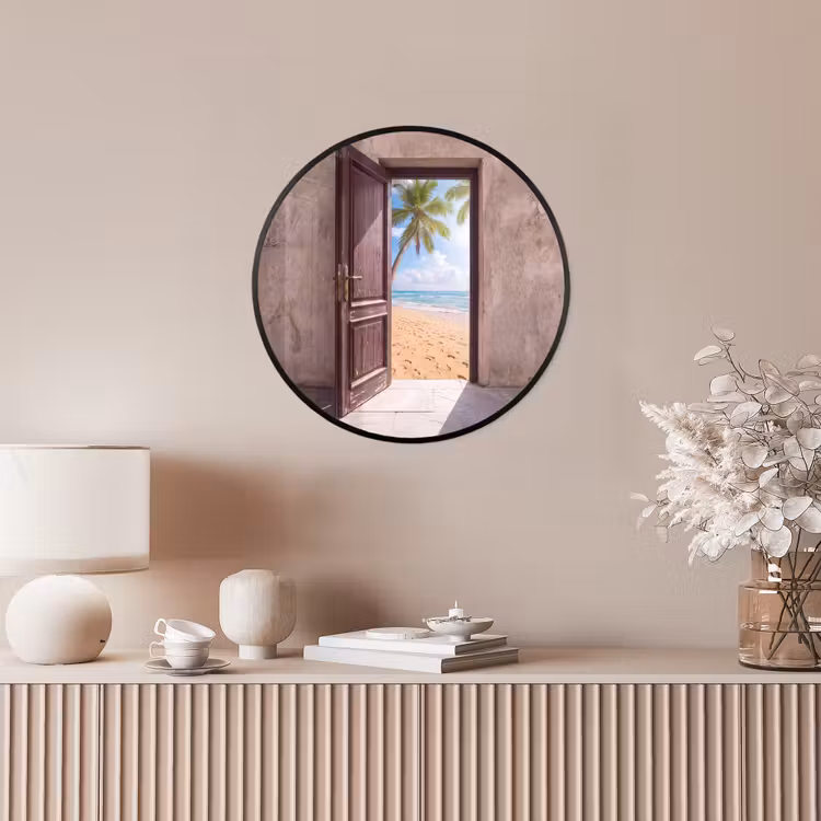 Ronde fotolijst - Deur - Zee - Zomer — 5