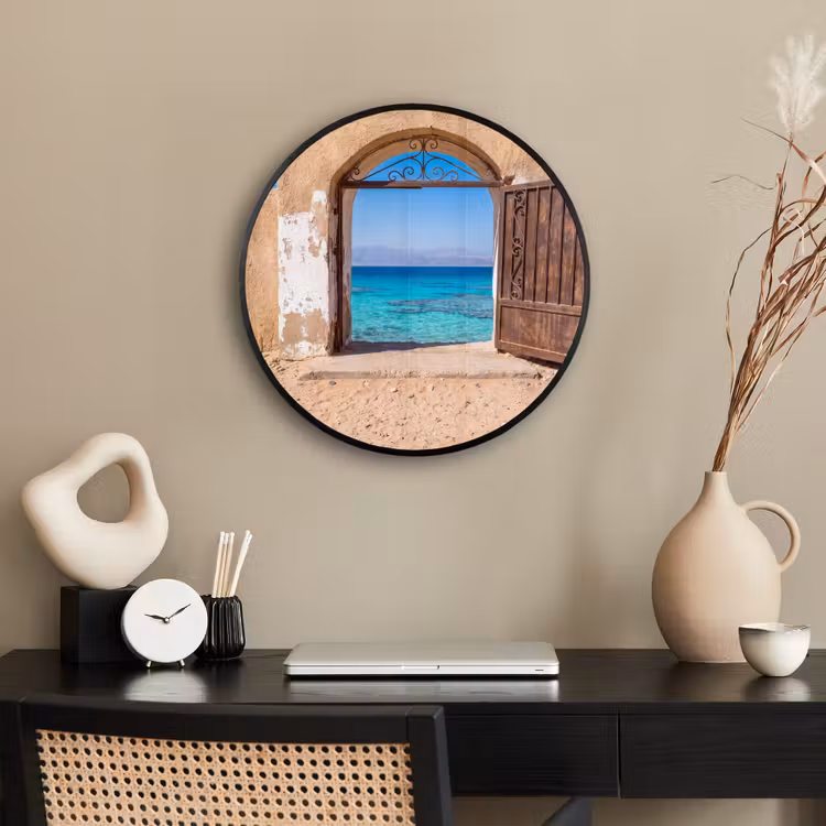 Ronde fotolijst - Poort - Zee - Natuur — 3