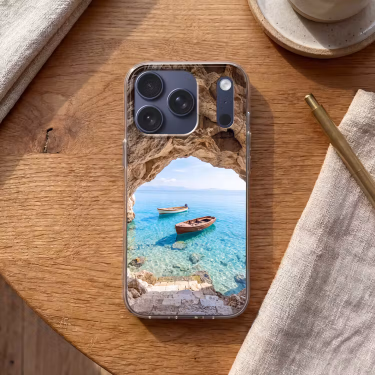 Telefoonhoesje - Grot - Zee - Boten — 2