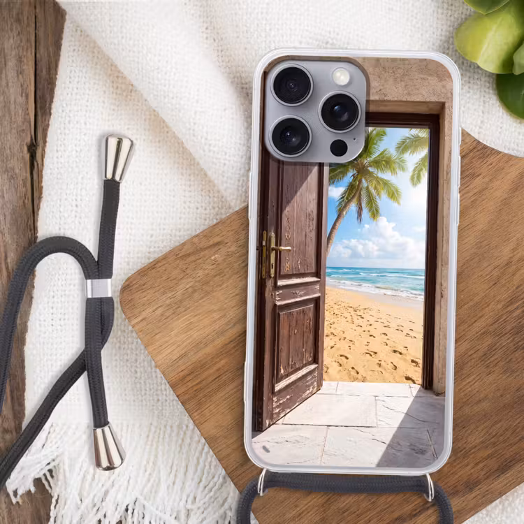 Telefoonhoesje met koord - Deur - Zee - Zomer — 3