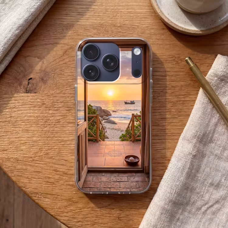 Telefoonhoesje - Strand - Zonsondergang - Natuur — 2
