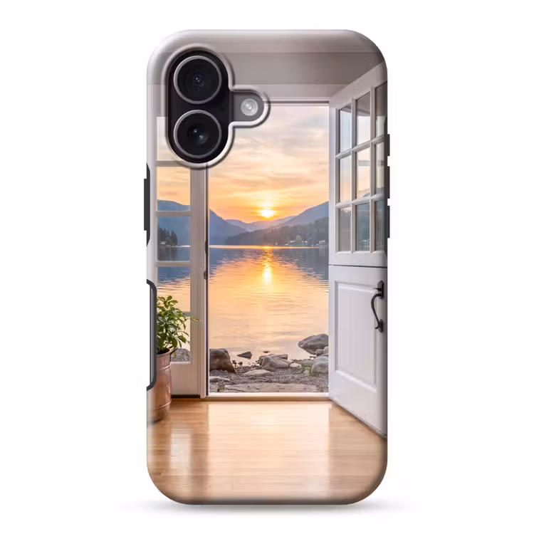Telefoonhoesje Toughcase - Meer - Zonsondergang - Natuur — 1