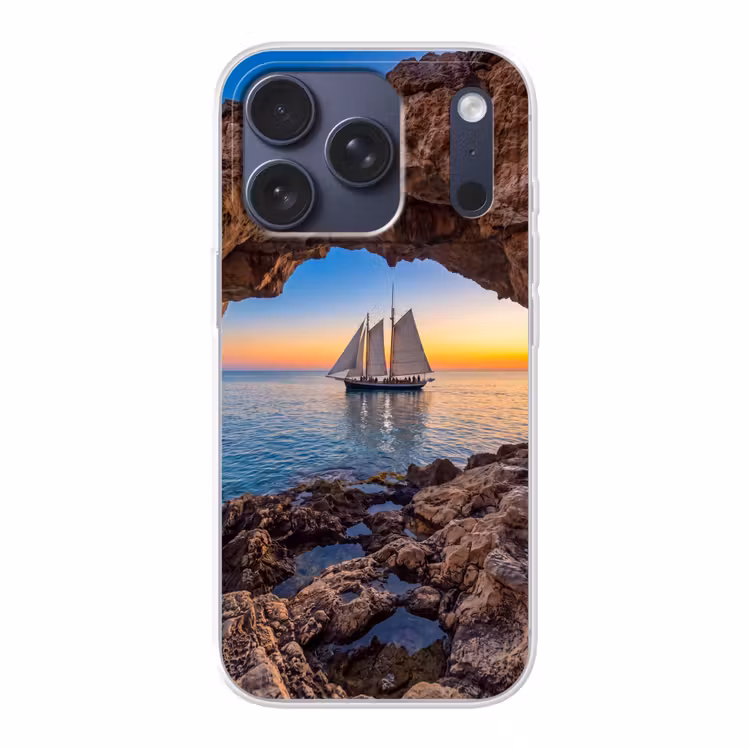 Telefoonhoesje - Zeilboot - Zonsondergang - Zee — 1