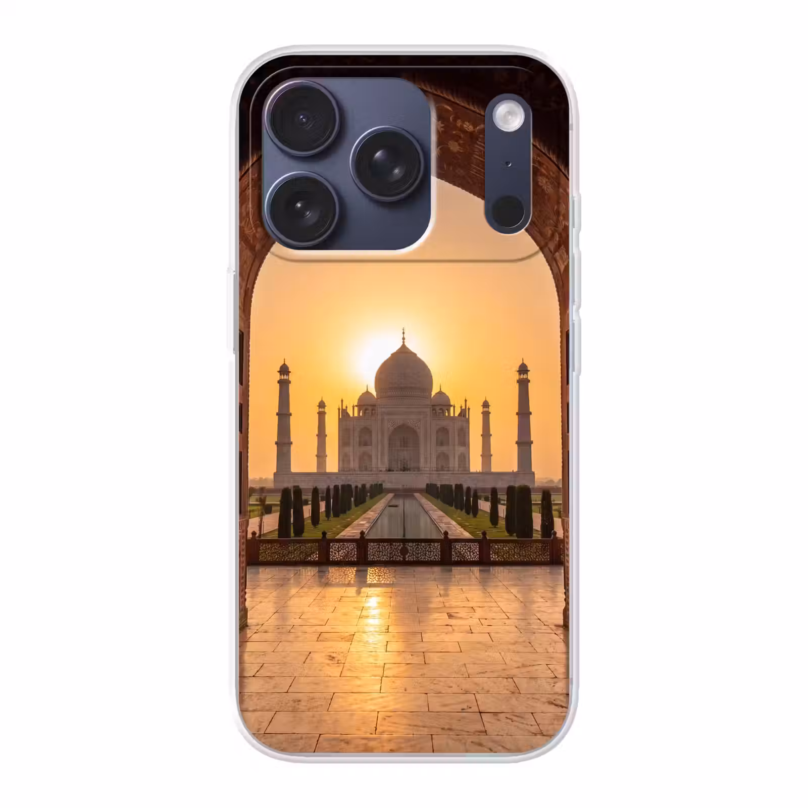 Telefoonhoesje - Monument - Zonsondergang - Goud — 1