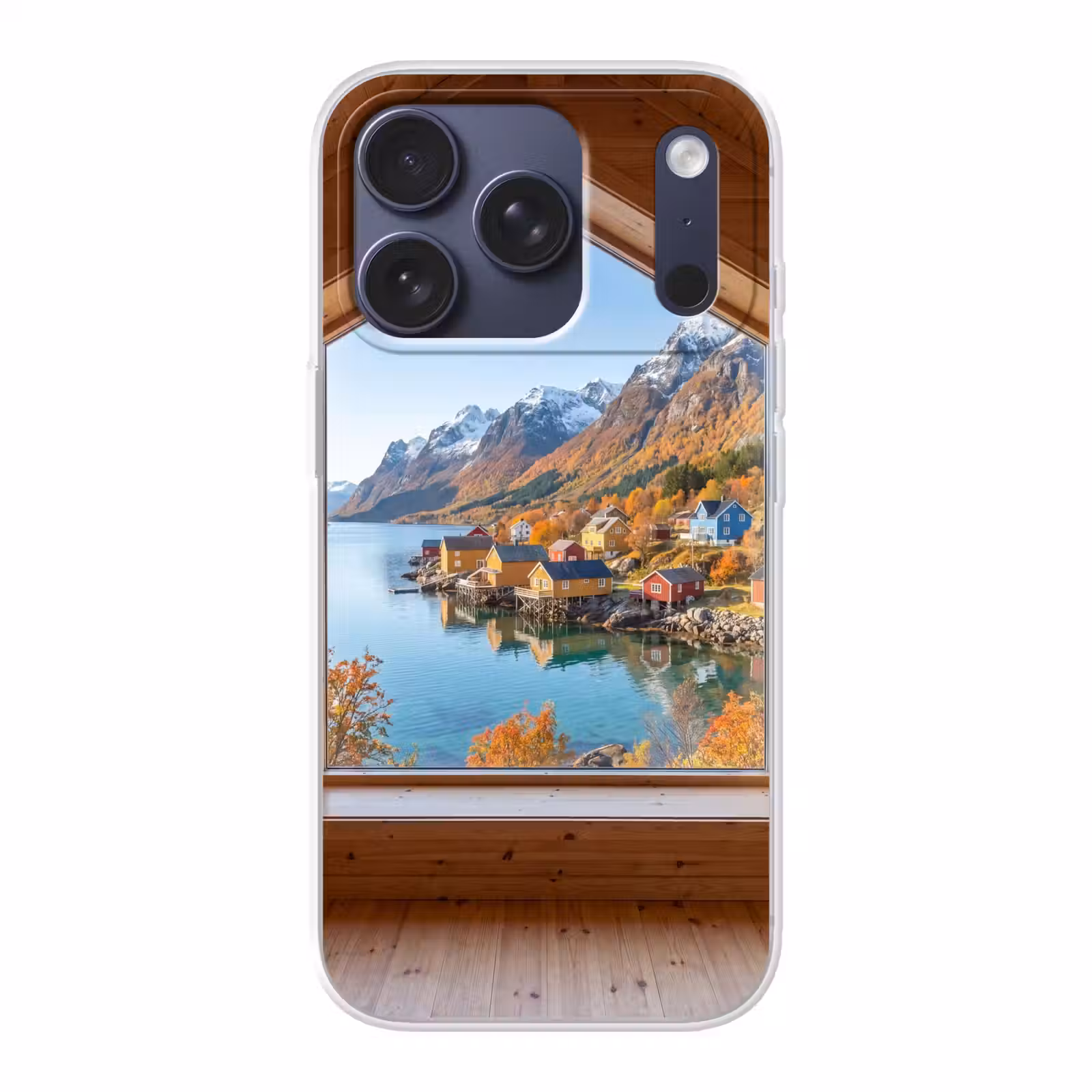 Telefoonhoesje - Uitzicht - Fjord - Herfst — 1