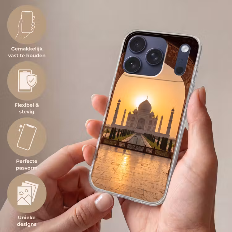 Telefoonhoesje - Monument - Zonsondergang - Goud — 4