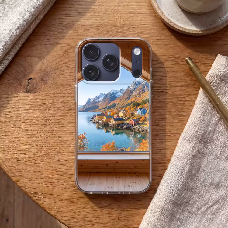 Telefoonhoesje - Uitzicht - Fjord - Herfst — 2
