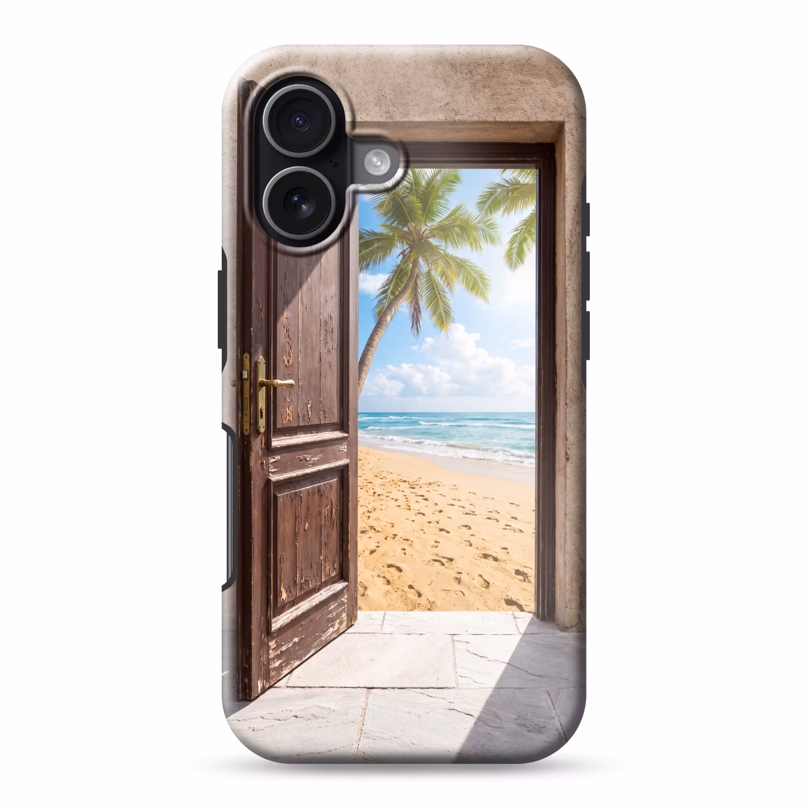 Telefoonhoesje Toughcase - Deur - Zee - Zomer — 1