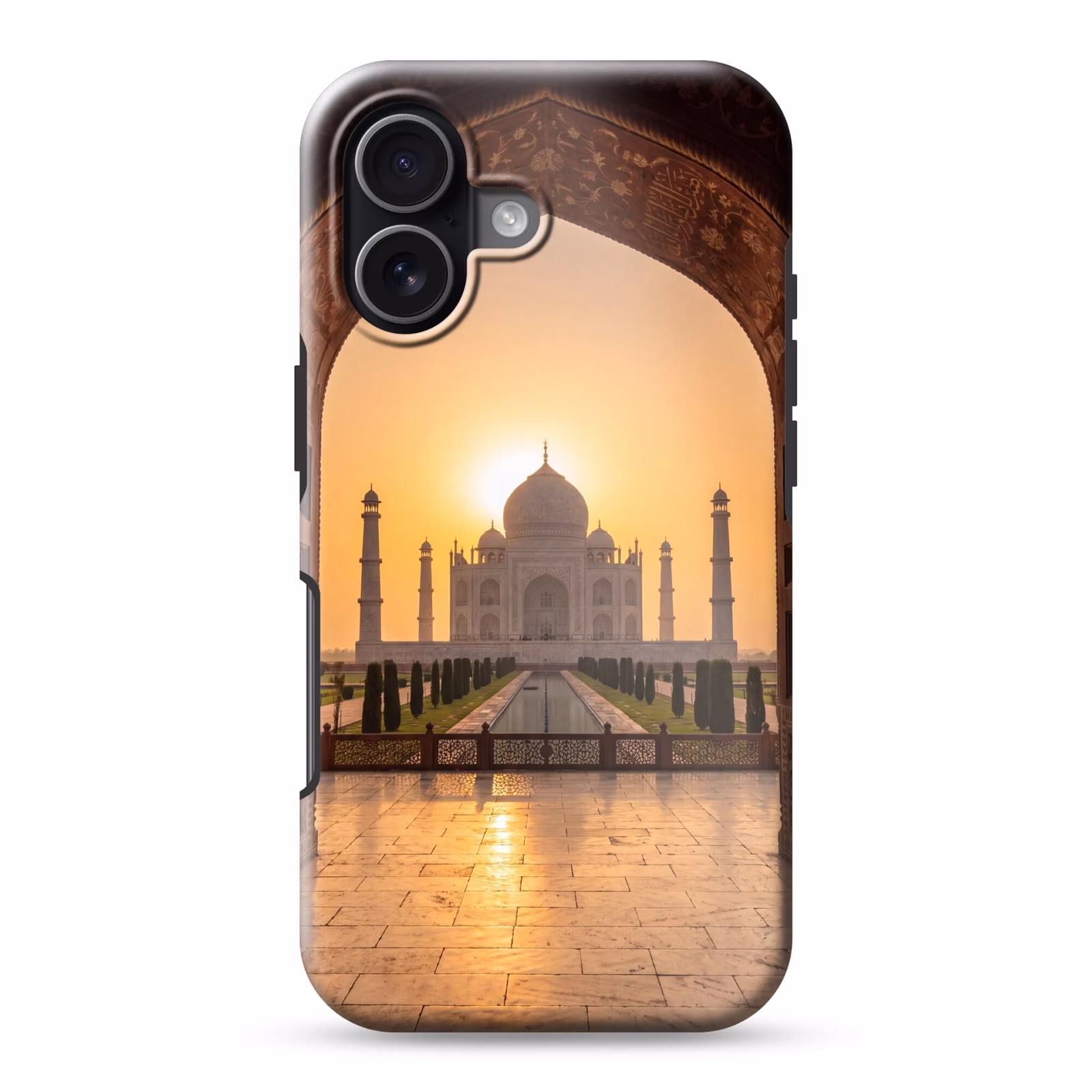 Telefoonhoesje Toughcase - Monument - Zonsondergang - Goud — 1