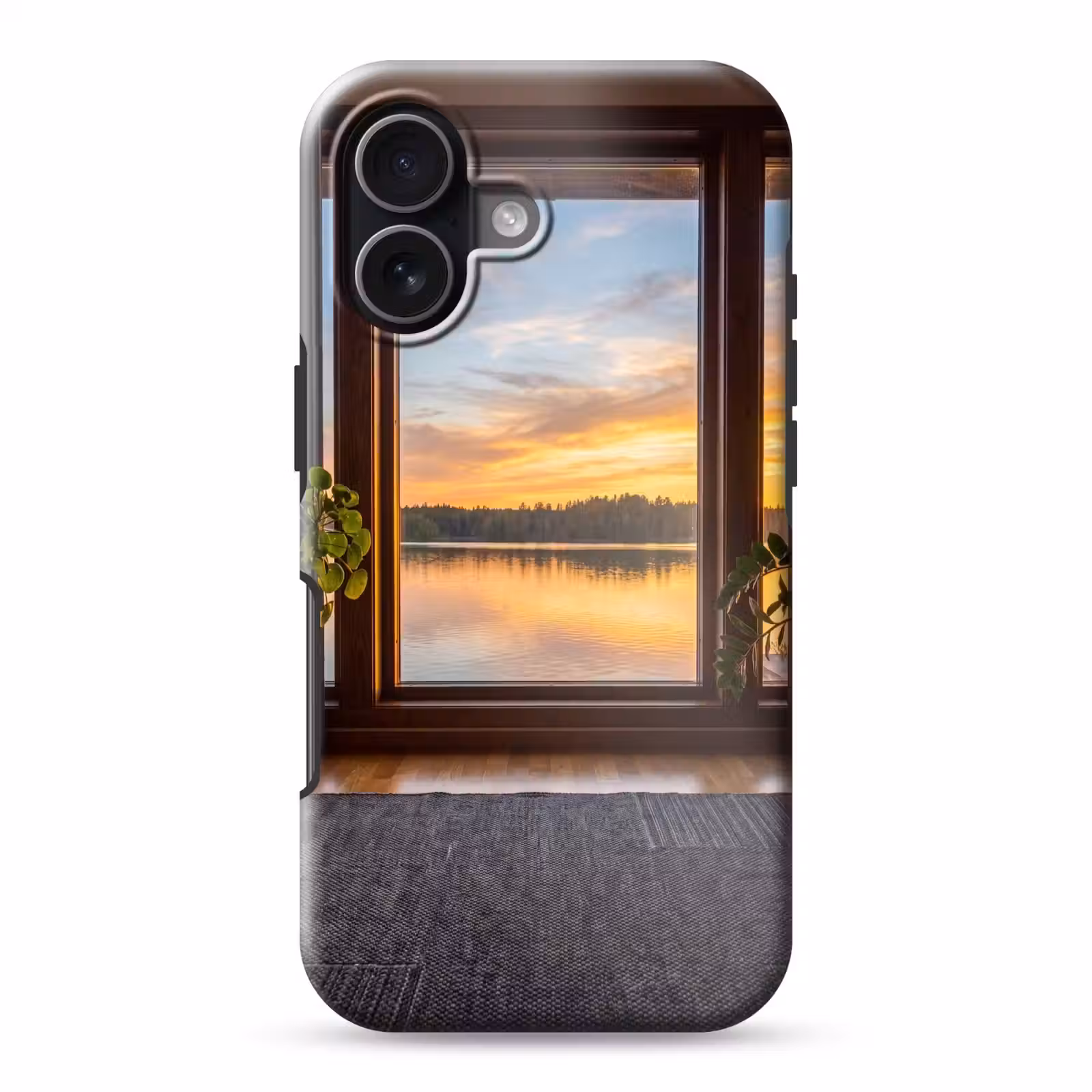Telefoonhoesje Toughcase - Raam - Meer - Natuur — 1