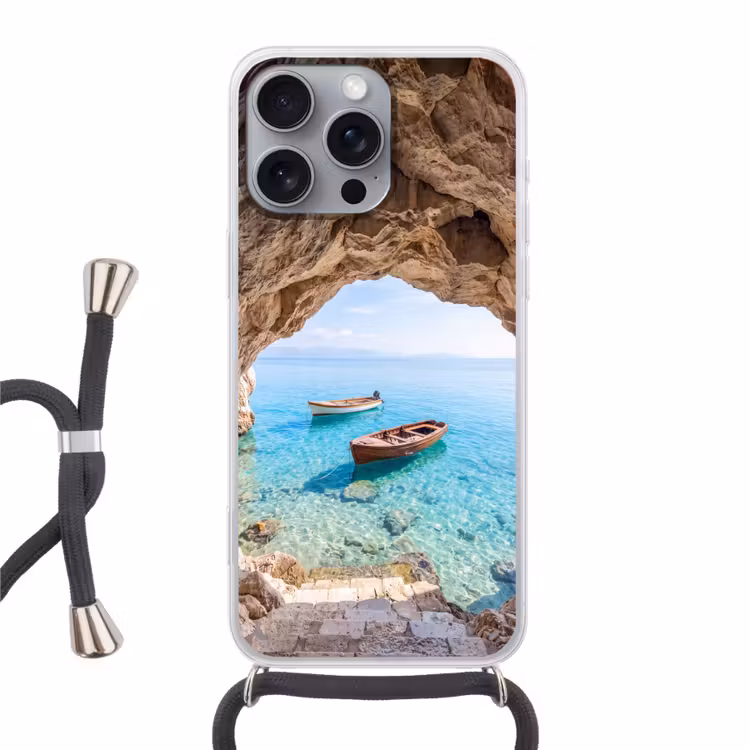 Telefoonhoesje met koord - Grot - Zee - Boten — 1