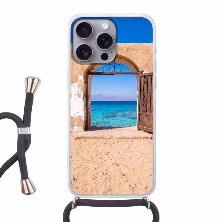 Telefoonhoesje met koord - Poort - Zee - Natuur — 1