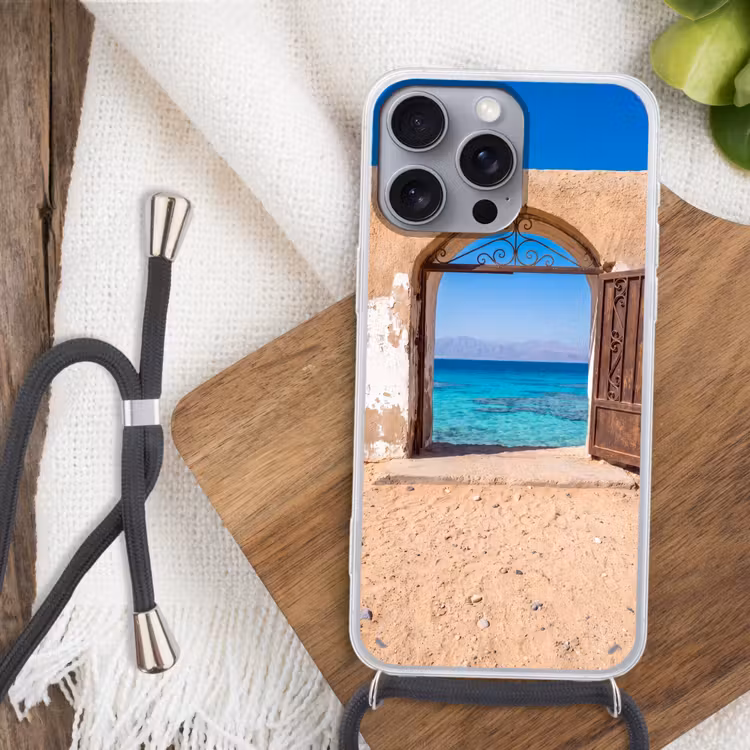 Telefoonhoesje met koord - Poort - Zee - Natuur — 3
