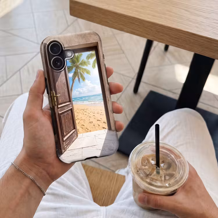 Telefoonhoesje Toughcase - Deur - Zee - Zomer — 4