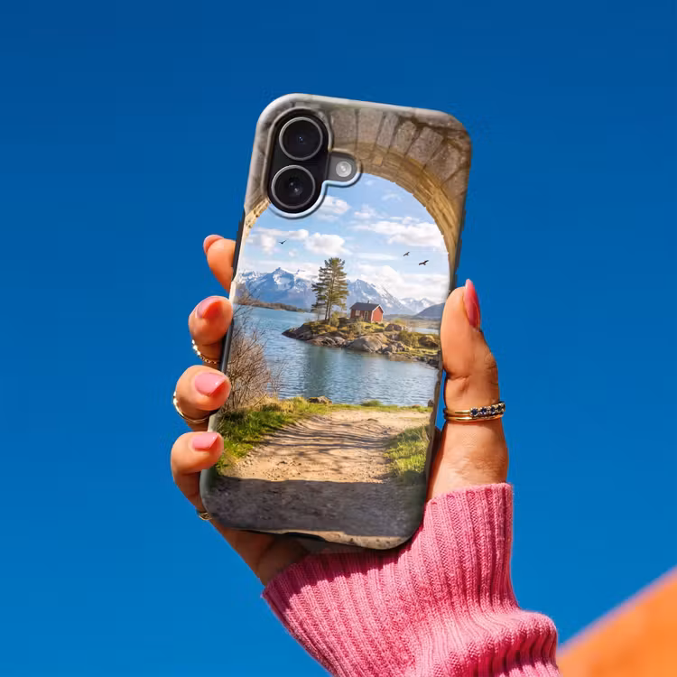 Telefoonhoesje Toughcase - Huis - Meer - Bergen — 2