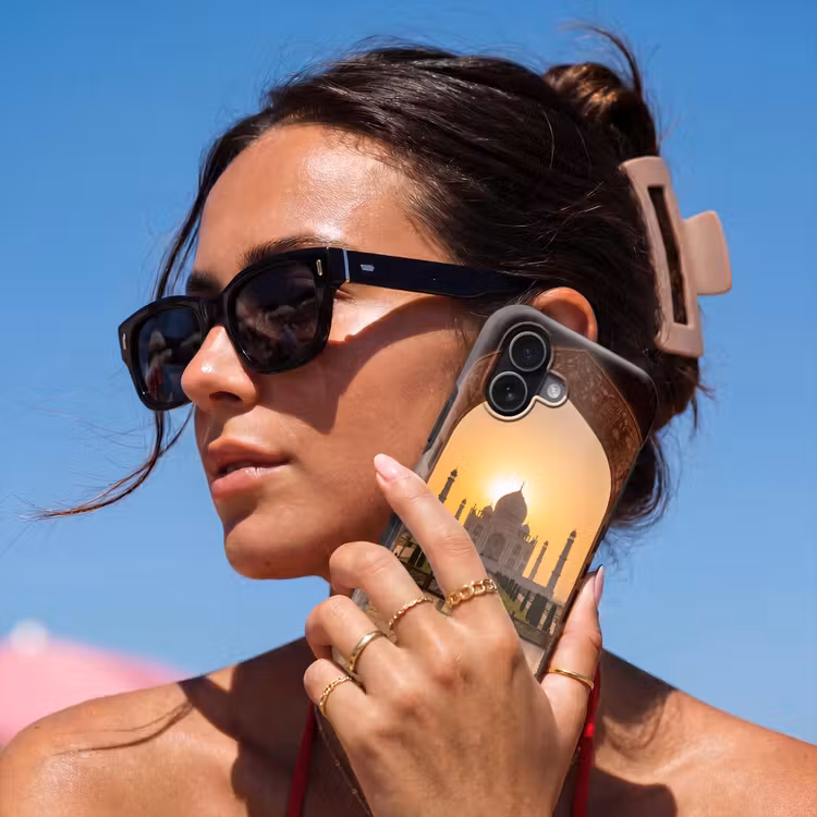 Telefoonhoesje Toughcase - Monument - Zonsondergang - Goud — 6