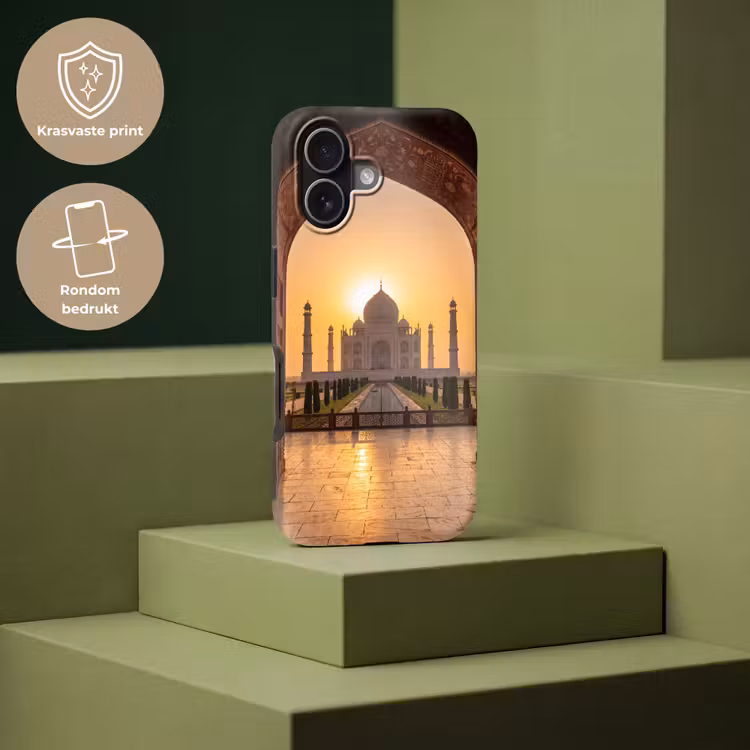 Telefoonhoesje Toughcase - Monument - Zonsondergang - Goud — 7