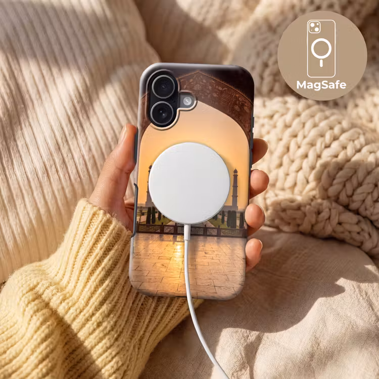 Telefoonhoesje Toughcase - Monument - Zonsondergang - Goud — 8
