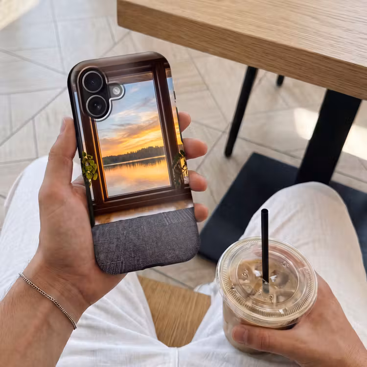 Telefoonhoesje Toughcase - Raam - Meer - Natuur — 4
