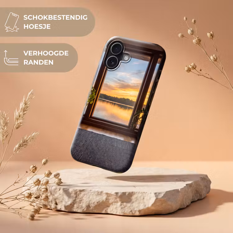 Telefoonhoesje Toughcase - Raam - Meer - Natuur — 5