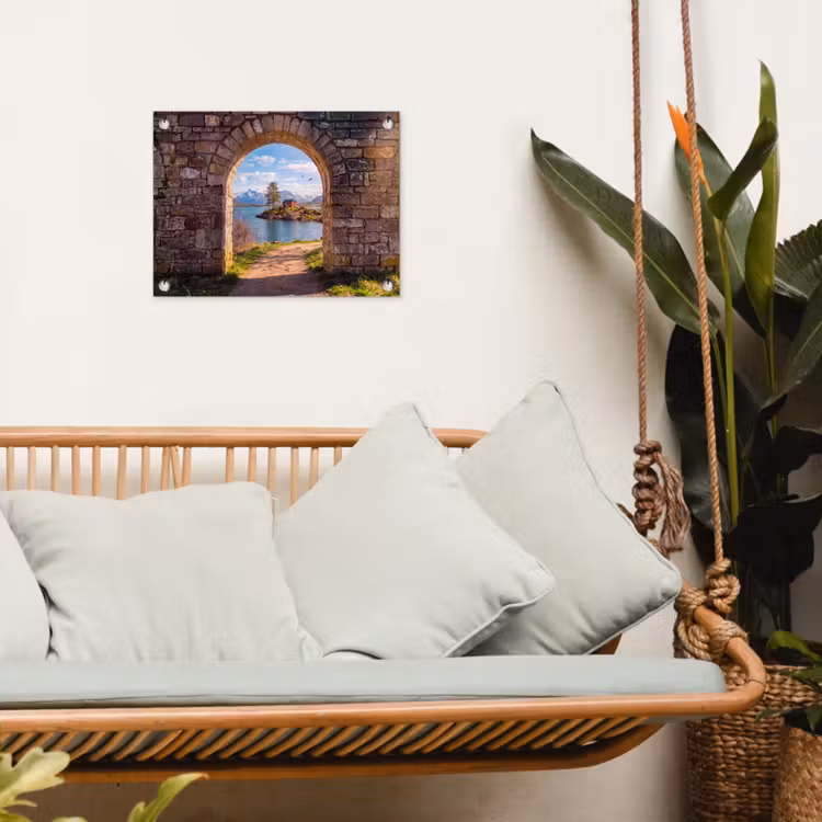 Tuinposter - Huis - Meer - Bergen — 5