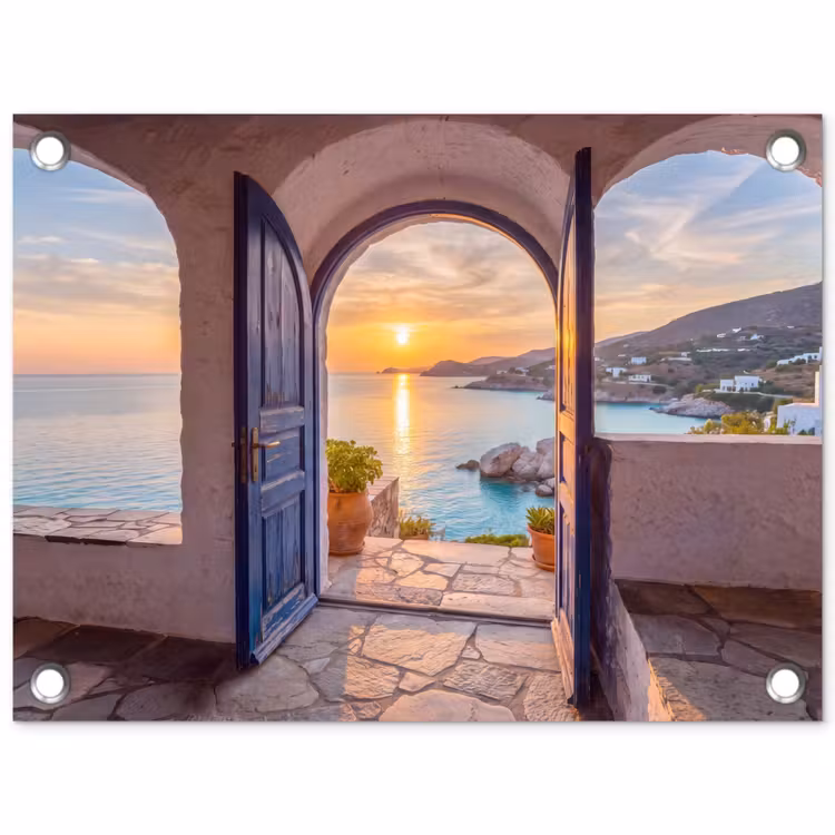 Tuinposter - Open deur - Zee — 1