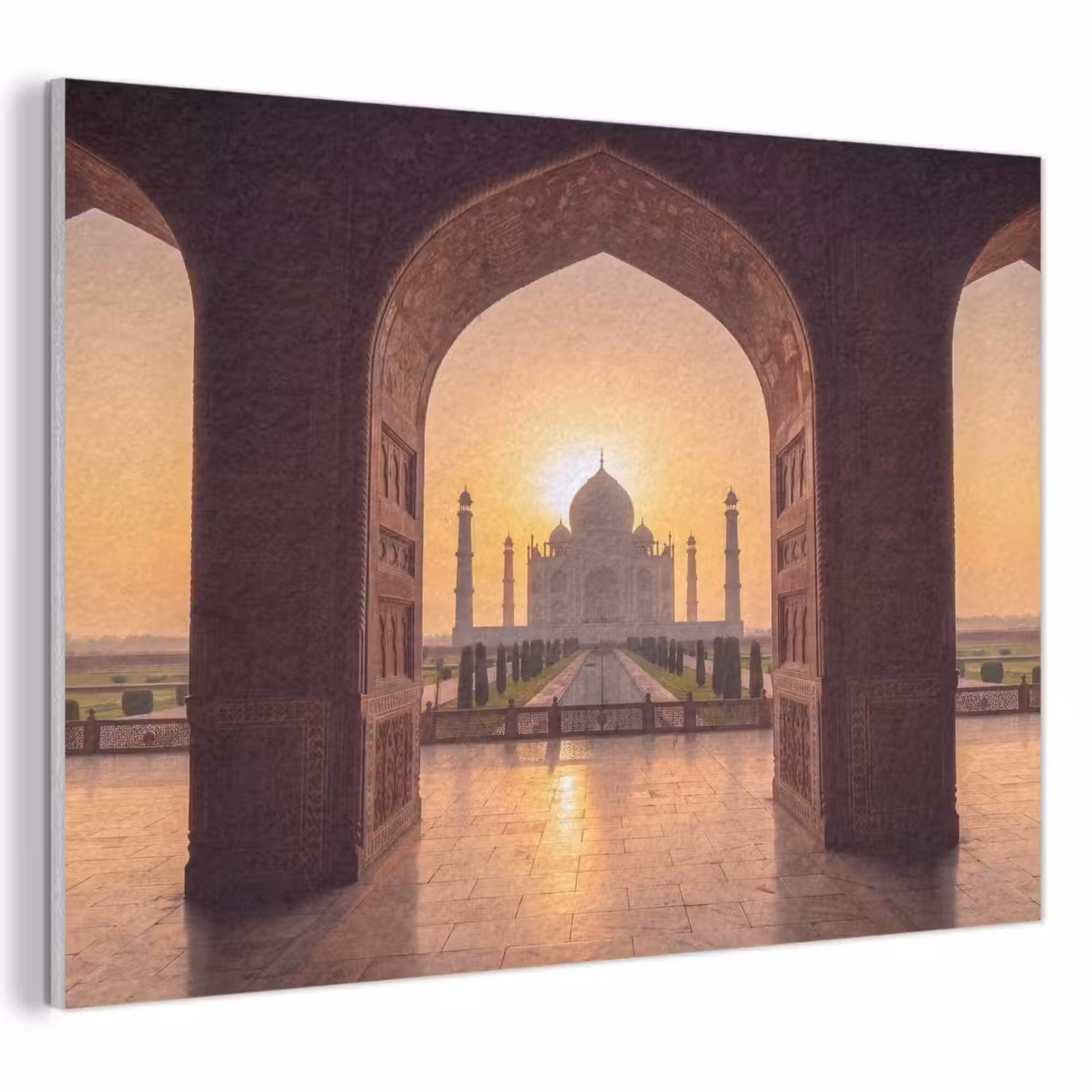 Akoestisch schilderij - Monument - Zonsondergang - Goud — 1