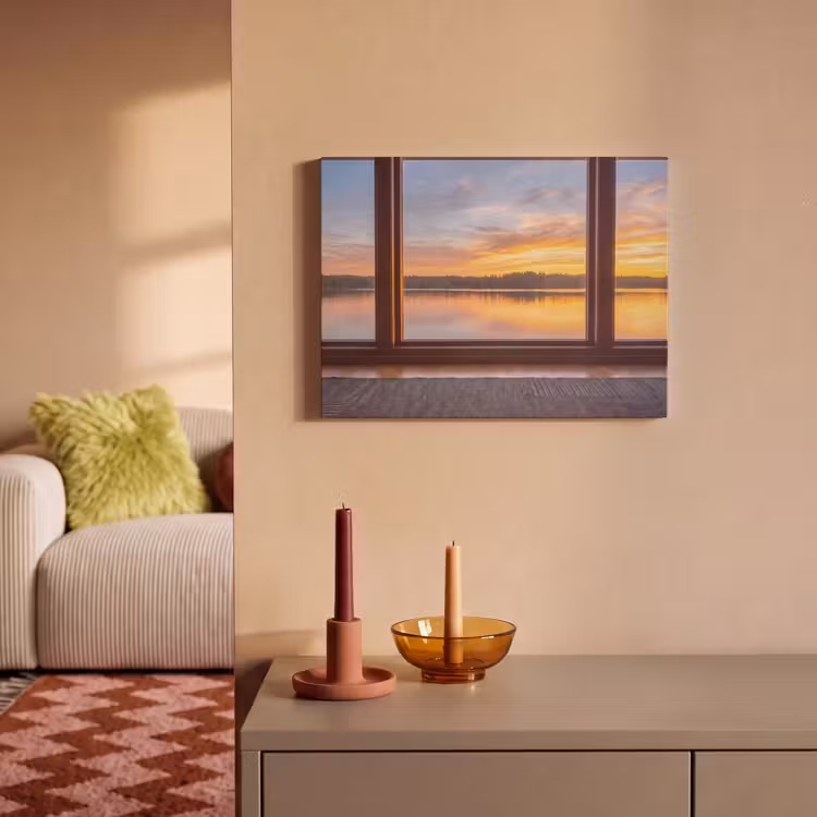 Akoestisch schilderij - Raam - Meer - Natuur — 2