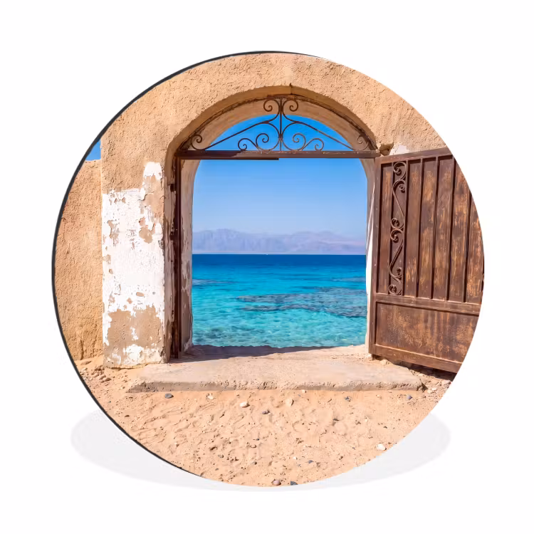 Muurcirkel aluminium - Poort - Zee - Natuur — 1