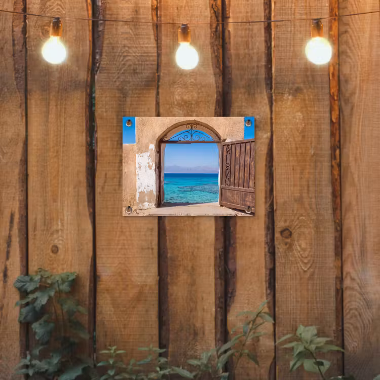 Tuinposter - Poort - Zee - Natuur — 2