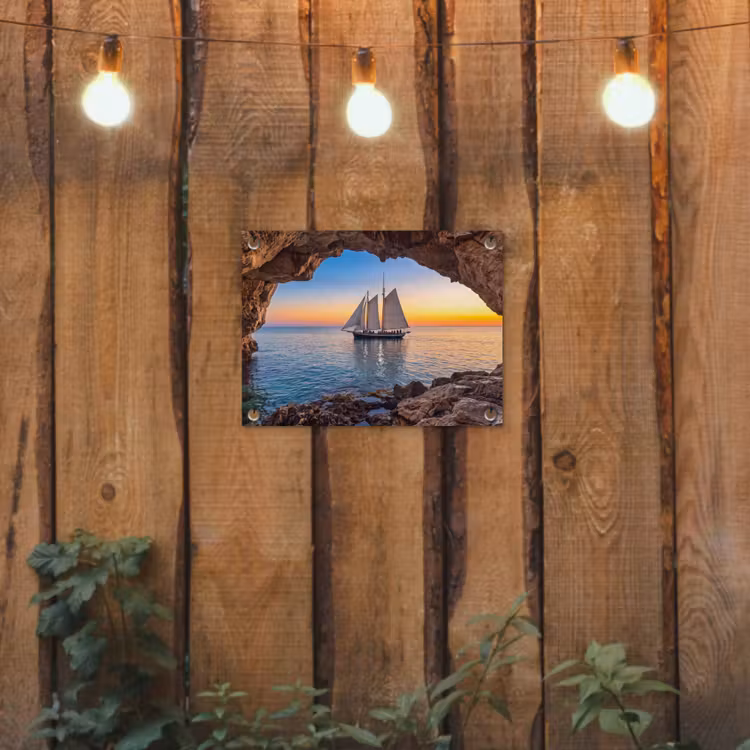 Tuinposter - Zeilboot - Zonsondergang - Zee — 2