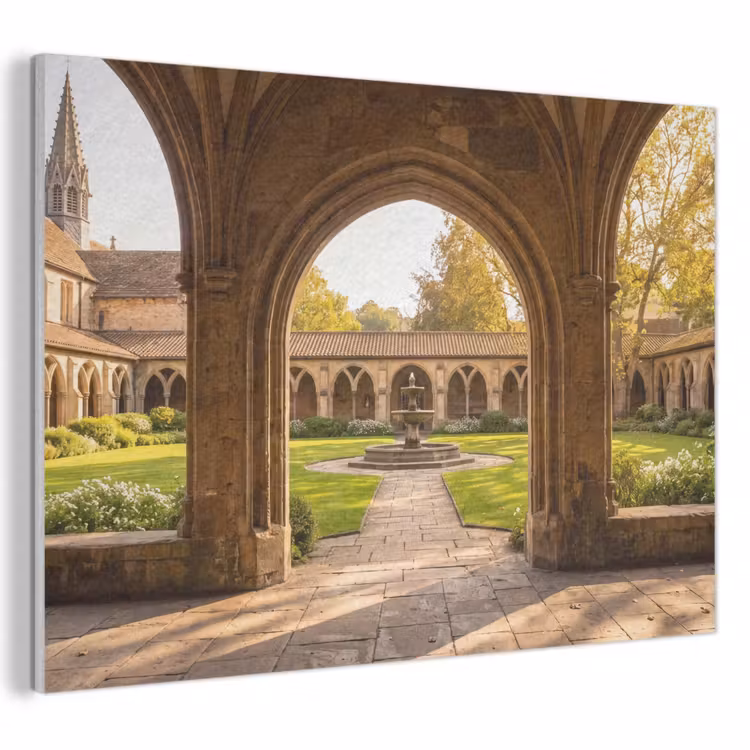 Akoestisch schilderij - Architectuur - Tuin - Fontein — 1